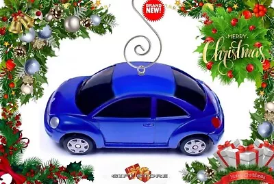 🎁 Rare Blue New Vw Beetle Volkswagen Christmas Ornament/fan Hanger Great Gift🎁 • $48.98