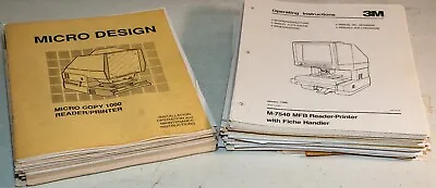 Lot Of 44 Vintage Microfilm Microfiche Readers Printers Operator's Manuals • $75