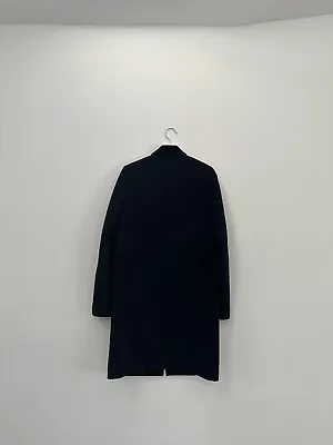 Navy Wool Coat. Velvet Collar • £25