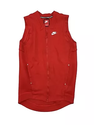 Nike Tech Fleece Vest Jacket Fullzip Men’s Size Small Red  • $29.95