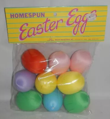 NIP Vintage Homespun Easter Eggs Package Of 9 By Rauch Industries • $15.63