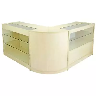 £499.99 • Buy Shop Counters Retail Maple Shelves Storage Display Cabinet Showcase Glass Solar