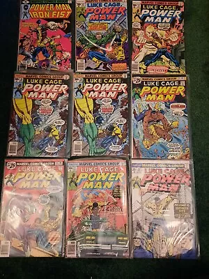 BRONZE AGE MARVEL Comics LOT OF 9 Luke Cage Power Man FN/VF Average • $1