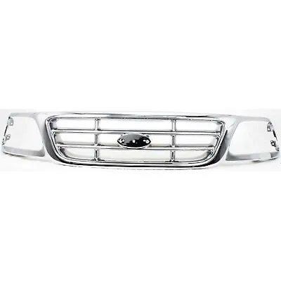 Grille For 99-04 Ford F-150 04 F-150 Heritage W/ Emblem Provision Chrome Plastic • $140.78