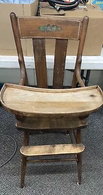 Vintage Wood High Chair Possibly Homemade • $35