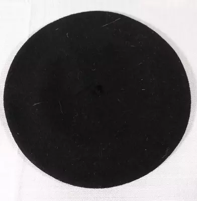 $24.99 • Buy Kangol Hat 100% Wool Black Felted French Style Beret Made In England L Vintage