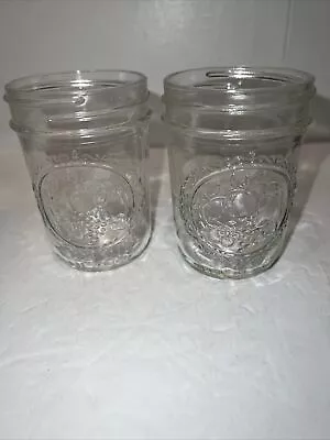 Lot Of 2 Vintage Ball Canning JELLY? Mar  Embossed Fruit 4 Ounce No Lid • $16.65