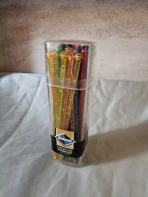 Vintage Cocktail Stirrers Assorted Colors 48 Count Glitter Diamond Plus More • $0.99