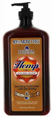 Hemp Golden Glow Bronzing Moisturizer With Skin Firming By Malibu. 25fl Oz. SALE • $12.50