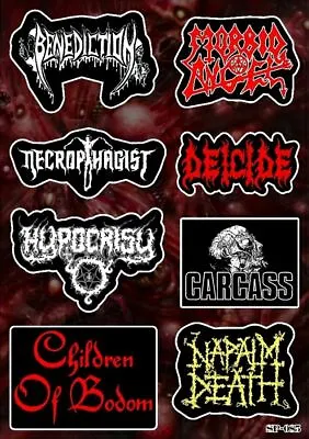 Death Metal Sticker Pack | Deicid Necrophagist Children Of Bodom Napalm Death • $6.99