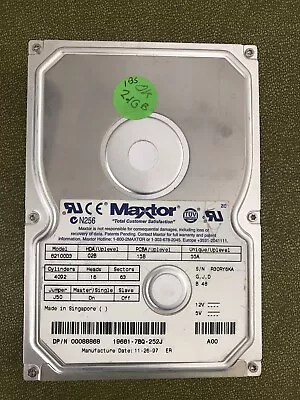 Maxtor 82100D3 2GB IDE 3.5 Hard Drive • $19.99