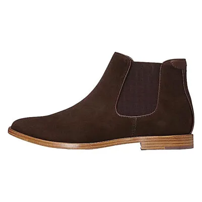 Find Mens Chelsea Boots Built Sole Albert Chocolate Brown Round Toe • £19.99