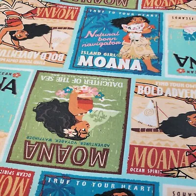 Disney Moana Cotton Fabric Fabric By The Yard Moana Cotton  Fabric • $5