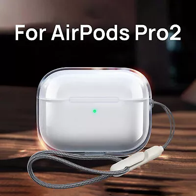 Clear Case For Airpods Pro 2 2022 3rd Cover Soft Waterproof Holder Strap Lanyard • $9.95