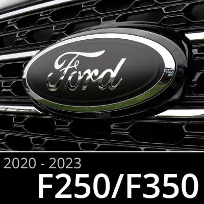 2020-2023 Ford F250/F350 Emblem Overlay Insert Decals - Matte Black (Set Of 2) • $24.99