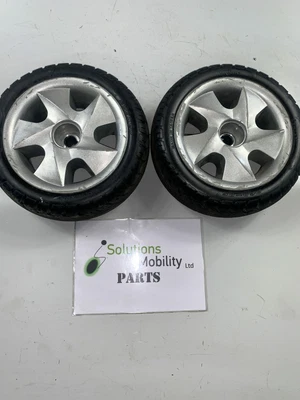 £109.99 • Buy Rascal P327 Pair Of Solid Drive Wheels Electric Mobility Wheelchair Powerchai...