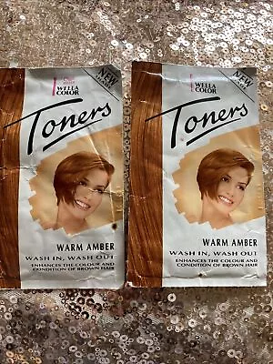 2 X Wella Color Warm Amber Wash In Wash Out Tinted Shampoo Sachets 14ml • £14.79