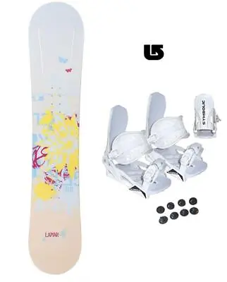 123 Lamar Foxie Blem Snowboard And White Bindings Package Set +Burton Dcal Cre99 • $169.95