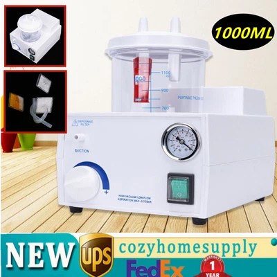 $137.82 • Buy Portable Medical Electric Suction Unit Vacuum Phlegm Aspirator Machine 1000ML