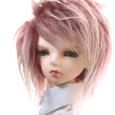 [DM] MSD Wig 7-8 Inch 18-20cm 1/4 BJD  Fake Mohair Two Tone Style Wig - Wine • $8.10