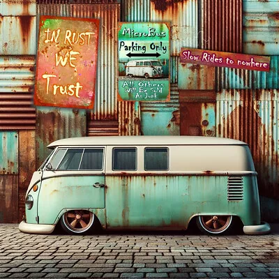 12 X12  Metal Sign Of VW Bus PH2075 Free Shipping • $34.95