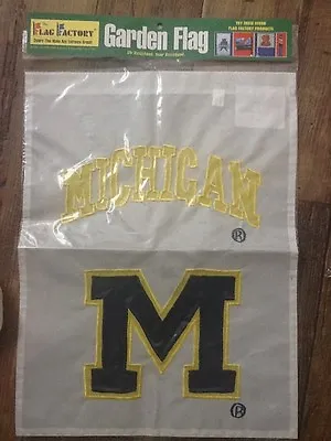 Michigan Wolverines Flag Factory Garden Flag; 14'' X 16.5''; NCAA Licensed  • $5.49