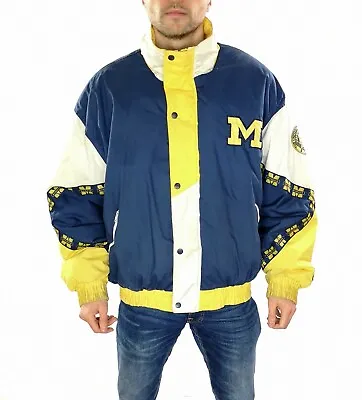 £54.99 • Buy Men's 90's Pro Player Michigan Wolverines College Football Jacket  Size XL