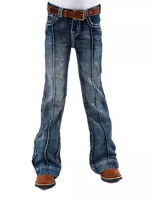 Cowgirl Tuff Western Jeans Girls Timeless Trouser Medium Wash GJTIMT • $79.93