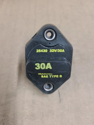 $20 • Buy BUSSMAN Marine MID RANGE AUTO RESET 30A PANEL MOUNT CIRCUIT BREAKER 32V