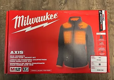 Milwaukee 234G-21M M12 Women's Heated Axis Jacket Kit - Gray Medium - NEW • $119.95