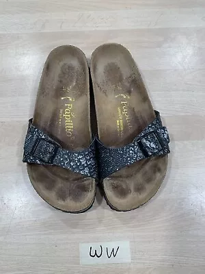 $19.99 • Buy Birkenstock Papillio Black Slide Sandals Size 36 Ladies 5