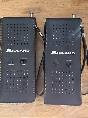 Pair Vintage Midland Transceiver Radios 100mw 3 Channel 13-431 Tested Works • $24.99