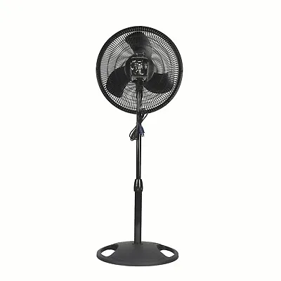 Oscillating Adjustable Pedestal Fan With 3-Speeds Black • $25.50