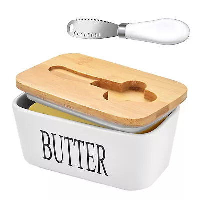 Butter Dish With Lid And Butter Curler Knife For Countertop Metal • $44.59