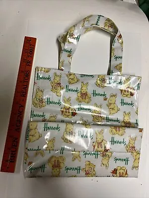 Harrod’s Old Vtg PVC Reusable Shopping Bag Lunch Tote Rabbit Limited Edition • $25