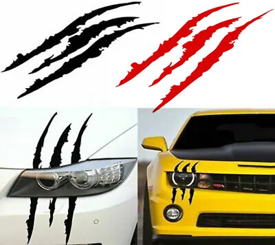 $3.89 • Buy Monster Claw Scratch Decal Reflective Sticker For Car Headlight Decor