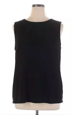 Nwt Vikki Vi 1x Black Vertical Texture Tank Top Slinky 48  Bust Acetate Spandex • $29.98