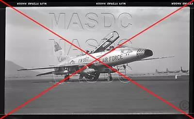 R38 ORIGINAL B&W 616 Aircraft Negative - F-100F Super Sabre 56-3957 Nellis 1960s • $12.50