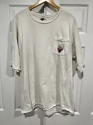 Harley Davidson Shirt Mens XXL White Motorcycles Barnetts Las Cruces New Mexico • $25