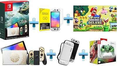 Nintendo Switch (OLED Model) The Legend Of Zelda + VALUE BUNDLE - $140OFF BF22AU • $709.99