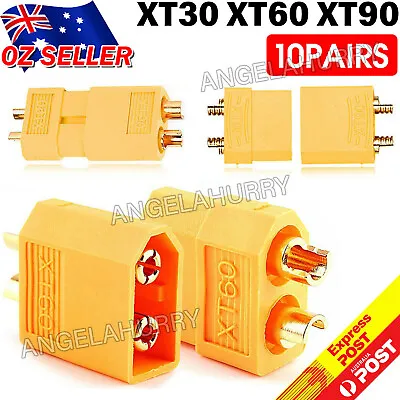 10 Pairs XT30 XT60 XT90 Male Female Bullet Connector Plug For Lipo Battery NEW • $6.84