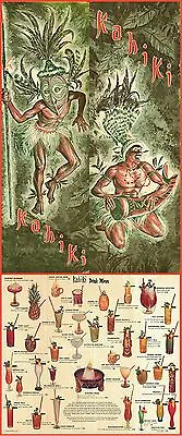 TIKI MENU POLYNESIAN KAHIKI NIGHT CLUB & RESTAURANT DRINK MENU COLUMBUS 11 X26  • $17.95