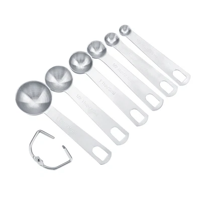 £12.36 • Buy 6Pcs/Set Stainless Steel Measuring Spoons Cups For Coffee Seasoning Kitchen