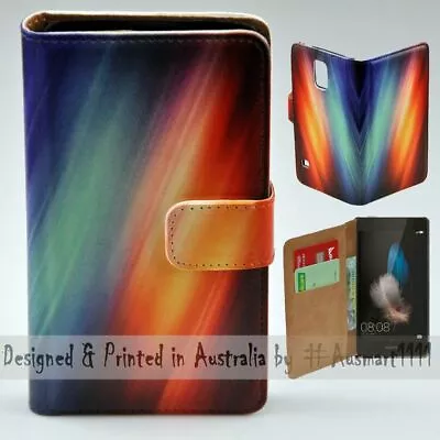 For Huawei Series - Multi Colour Abstract Print Wallet Mobile Phone Case Cover • $13.98