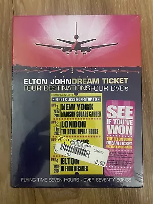 Elton John - Dream Ticket (DVD 2005 4-Disc Set) Four Destinations: SEALED New • $15.99