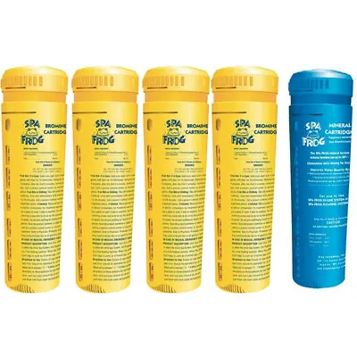 $95.95 • Buy 5 Pack Spa Frog Replacement Cartridges, 4 Bromine/ 1 Mineral