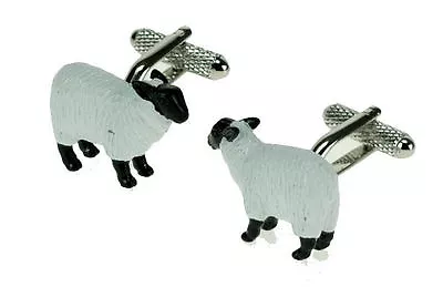 £11.95 • Buy Farmyard Animals - White Sheep Novelty Cufflinks NEW In Gift Box 