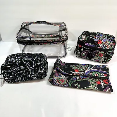 Vera Bradley KIEV Cosmetic Set Organizer Travel 4 Piece Make Up Bag RETIRED • $27.59