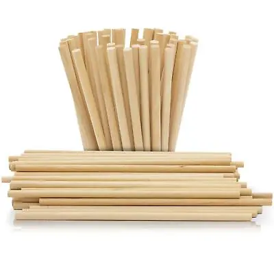 Round Wooden Dowel Rods Lollipop Sticks For Crafts And Cake Pops Various Sizes • £3.59