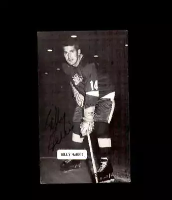 Billy Harris Signed JD McCarthy Vintage Postcard 1950`s 60`s Detroit Red Wings A • $34